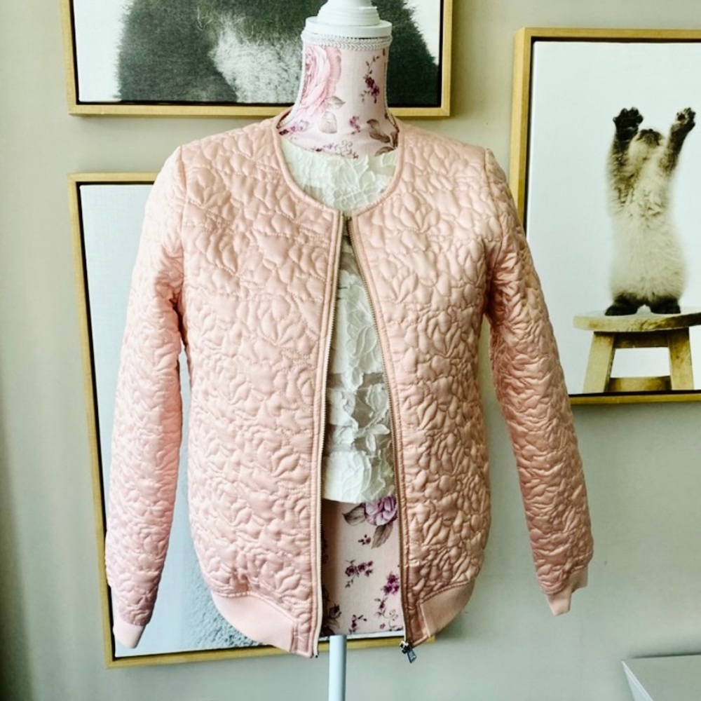 Guess silk satin pink jacket S